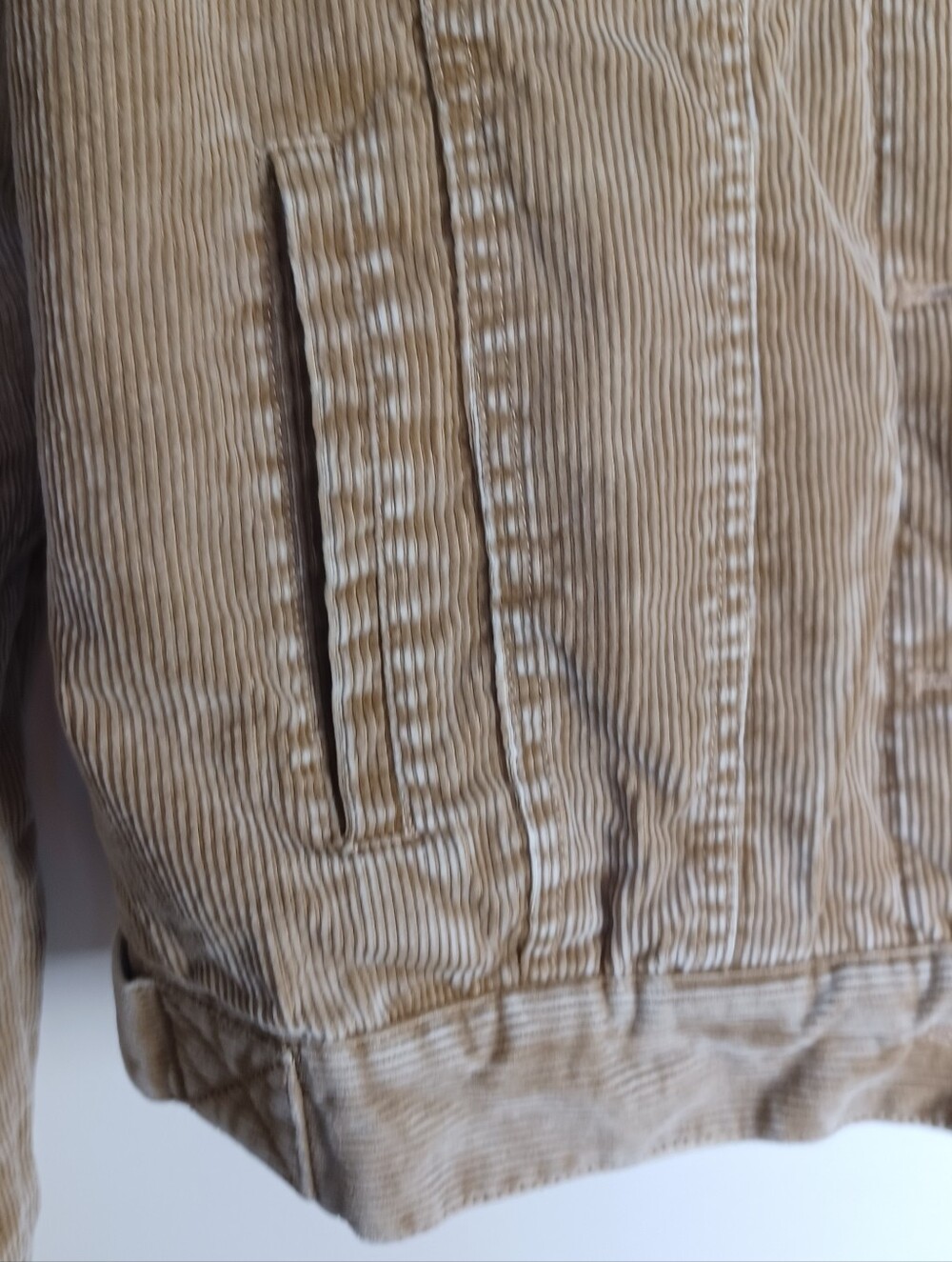 Lucky Brand Tan Corduroy Sherpa Lined Jacket Coat Size Small EXCELLENT - Picture 5 of 12